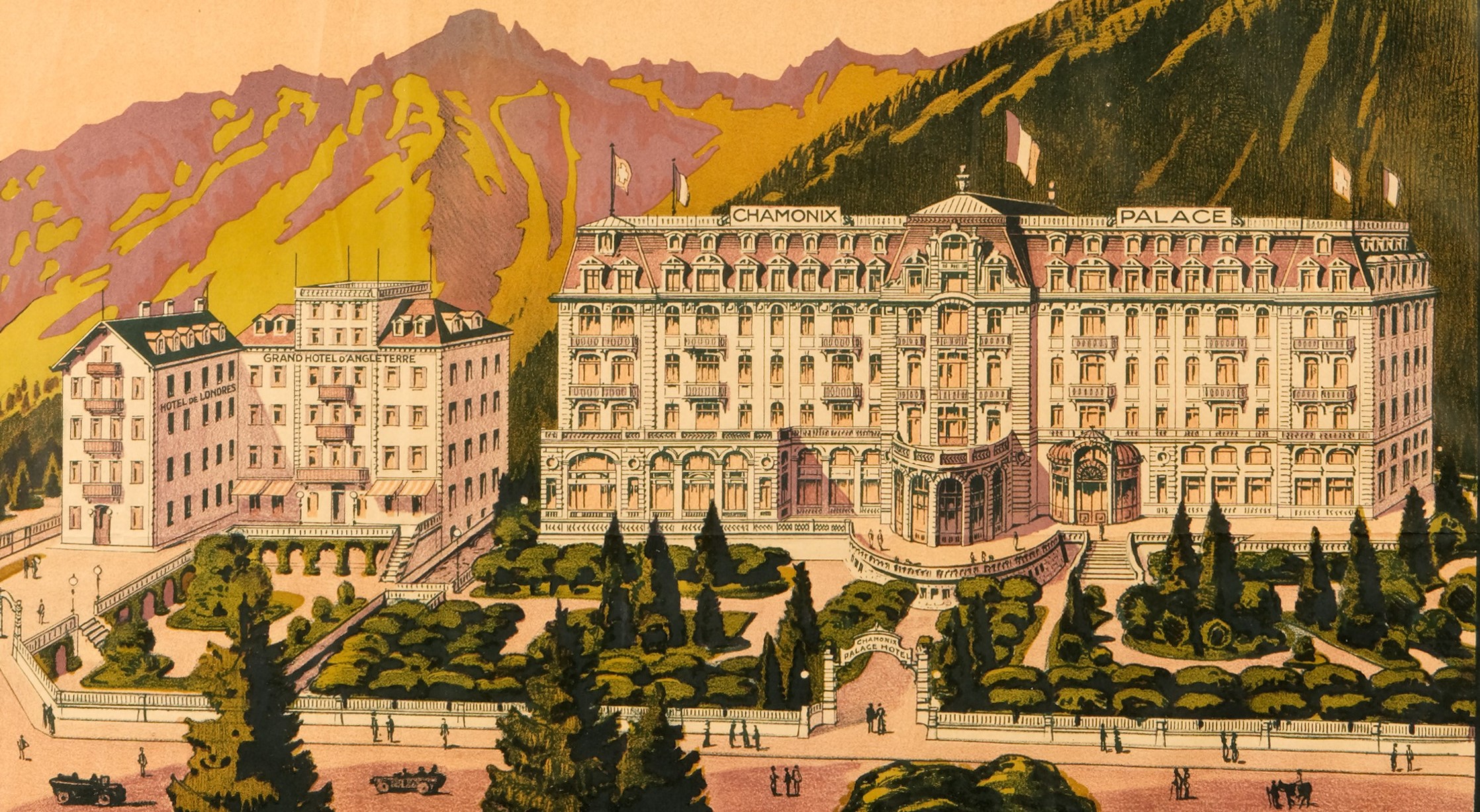 Emile Sanson, Panorama, Chamonix Palace ©musée Alpin