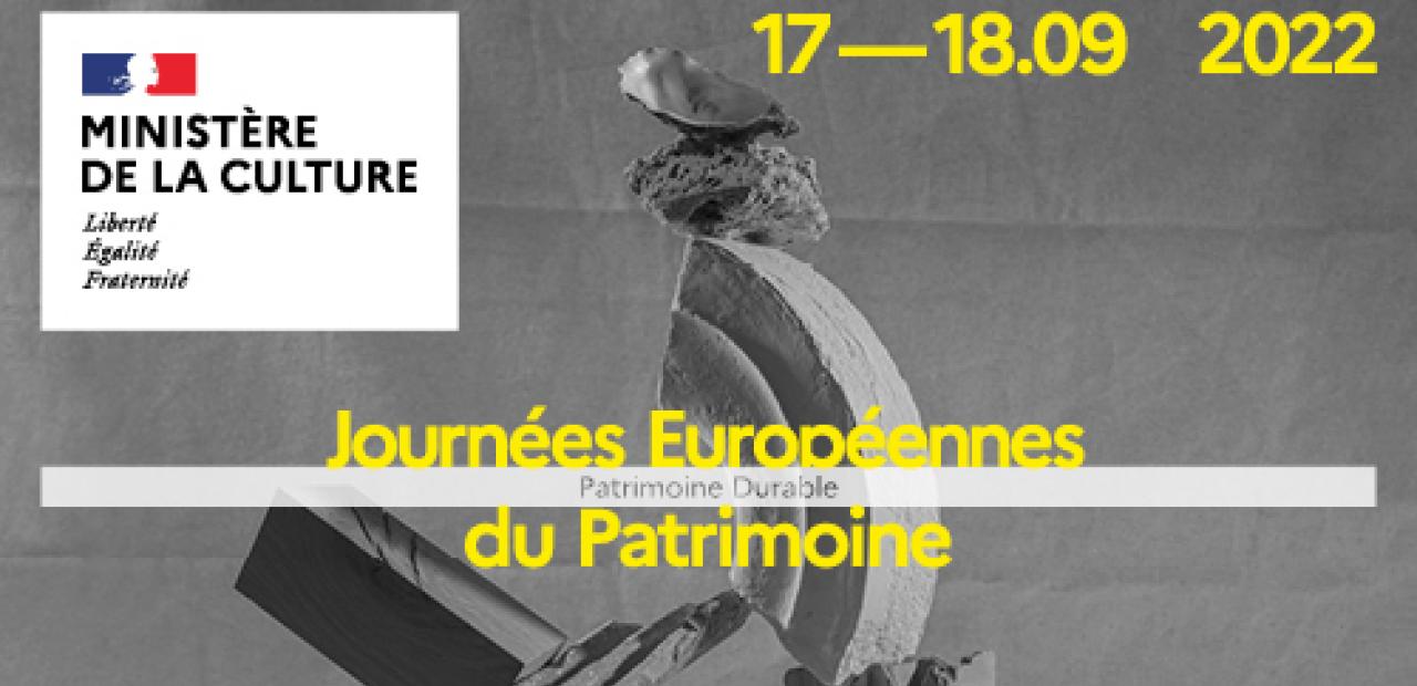 Affiche Journées Européennes du Patrimoine 2022 Affiche officielle des Journées Européennes du Patrimoine 2022