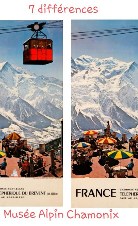 Jeu des 7 différences - Téléphérique du Brévent ©Musée Alpin Chamonix