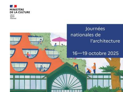 Affiche Journées Nationales Architecture 2025 Affiche Journées Nationales de l'Architecture 2025